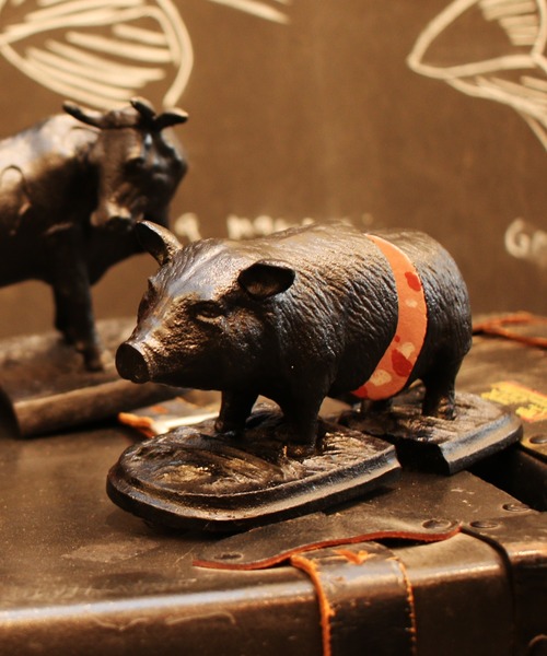 Goody Grams（グッディグラムス） 収納 IRON BOOKEND-PIG アイロン