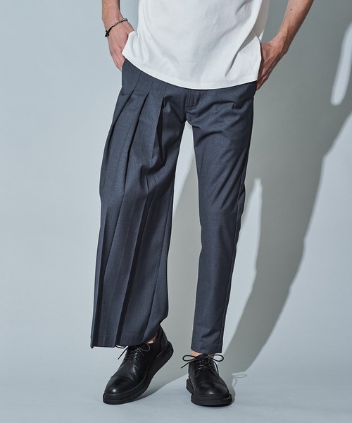 NO ID.（ノーアイディー） パンツ 「NO ID.」Asymmetry Tuck Pants