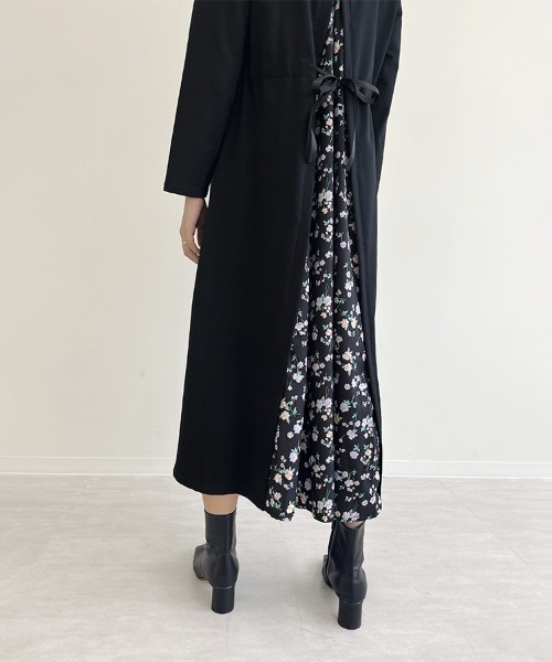 ワンピース バックスリット切替ロングワンピ 長袖 : ZOZOTOWN Yahoo!店