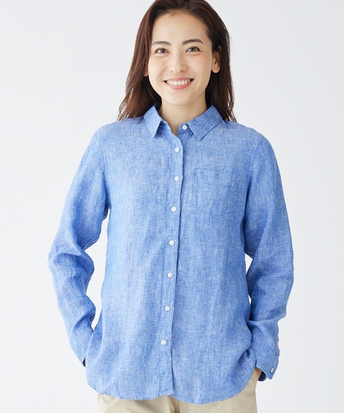 ブラウス シャツ WASHED DRY COTTON LINEN レディース L.L.Bean ブラウス シャツ プレミアム・ウォッシャブル・リネン