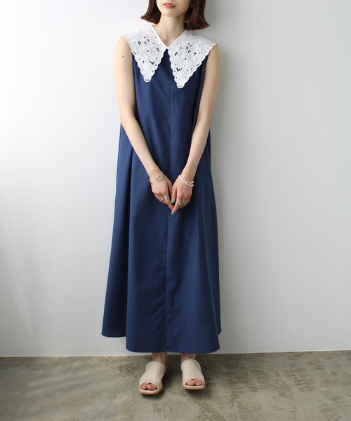 GeeRA（ジーラ） つけ襟 付け襟 カットワーク刺しゅう付け衿