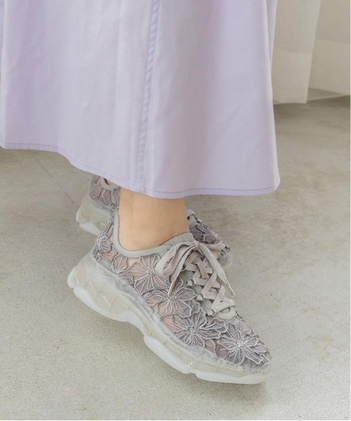 RANDA（ランダ） スニーカー クリアソールフラワースニーカー