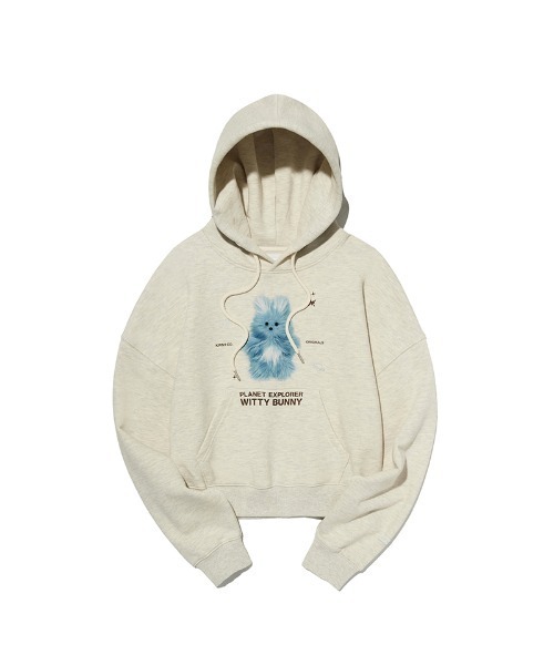 パーカー KIRSH WITTY BUNNY PLANET EXPLORER HOODIE/キルシーウィティーバニープラネットエクスプローラーフーディ KIRSH Witty Bunny Planet Explorer Crop Hoodie Pink