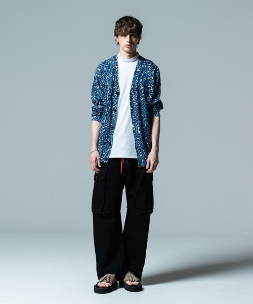 glamb★BLACK LINE★レオパード柄 ニットカーディガン シルク混 黒 Leopard Summer Cardigan / レオパードサマーカーディガン