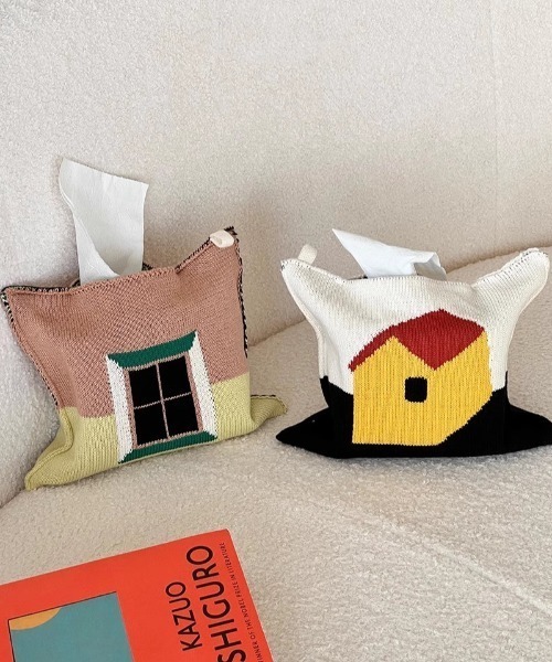 インテリア レトロジャガードニットティッシュケース : ZOZOTOWN Yahoo