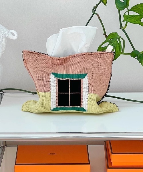 インテリア レトロジャガードニットティッシュケース : ZOZOTOWN Yahoo