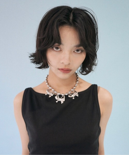 musubore チョーカー ball chain ribbon choker / ボール