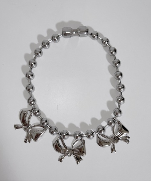 musubore チョーカー ball chain ribbon choker / ボール