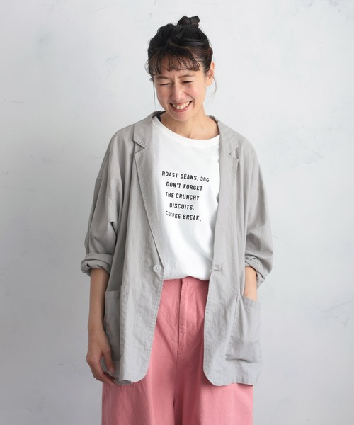 soulberry アッシュにフリルを重ねたジャケット soulberry（ソウルベリー） 僕と私の、さらっと羽織りたいジャケット