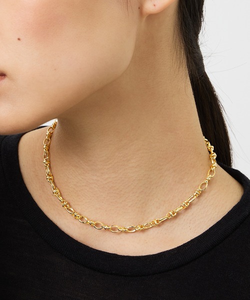 チョーカー 「quip queint」oval chain choker GD / QU040 レディースの画像