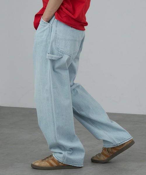 Lee リー デニム ペインターパンツ ワイド ストレート インディゴ L 美品 セール】Lee/リー ワイドペインターパンツ【 お気に入りトータル