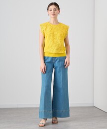 ANAYI ニット セーター レースレイヤードニット プルオーバー