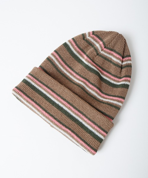 [UNIVERSAL CHEMISTRY] Cat Knit Stripe Beanie ★RIIZE 着用 White brushed mohair beanie with stripes | Marni