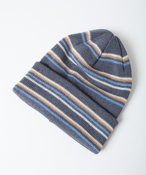 [UNIVERSAL CHEMISTRY] Cat Knit Stripe Beanie ★RIIZE 着用 Japanese Paper Blend Multi Stripe Knit Beanie / 和紙混紡
