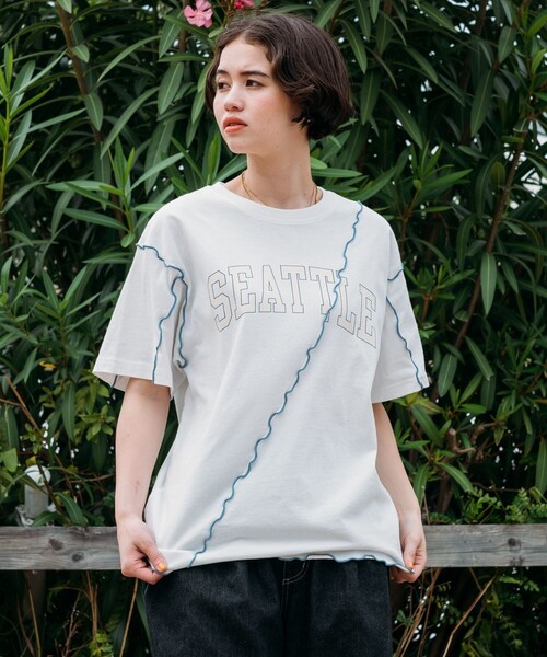 ♡出品 FREAK'S STORE（フリークスストア） tシャツ 半袖 配色ロゴメローT
