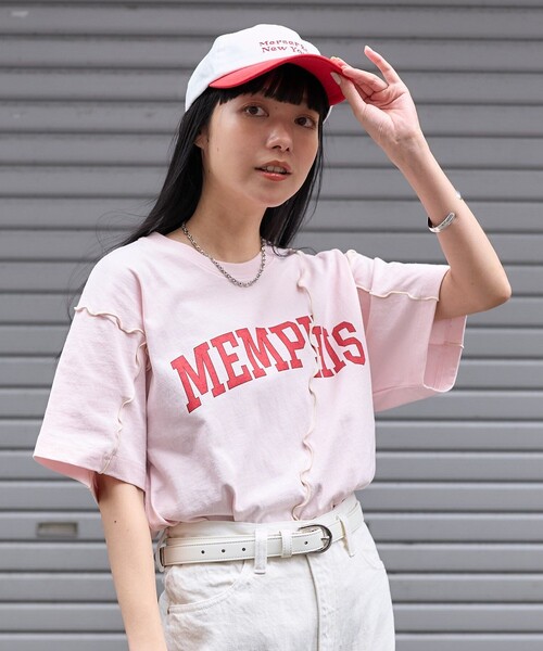 FREAK'S STORE（フリークスストア） tシャツ 半袖 配色ロゴメローT