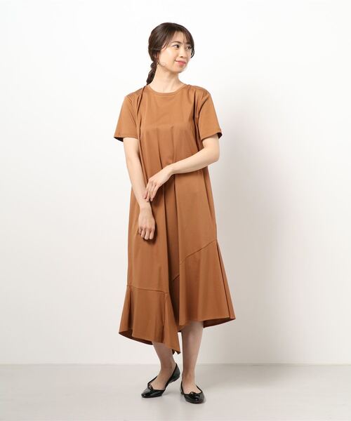 ❤︎MSSM様 美品　エレンディーク　ブラック　半袖ワンピース　　　洗濯OK ❤︎ ❤︎美品エレンディークブラック半袖ワンピース洗濯OK 着用1回❤︎