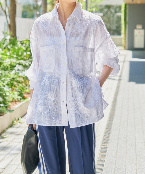 Spick and Span シアースクイーズブラウス Spick＆Span（スピック アンド スパン） シャツ ブラウス シアーエン