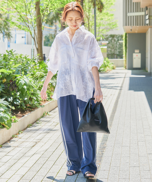 Spick and Span　スピック＆スパン　エンブロイダリースリーブブラウス Spick & Span エンブロイダリースリーブブラウス
