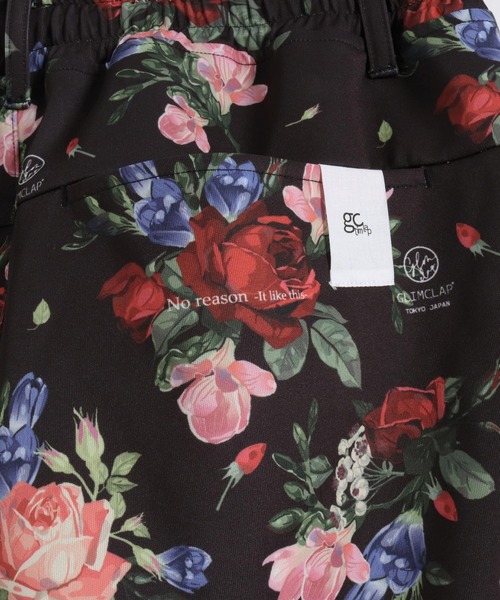 GLIMCLAP パンツ mp12532- Tight fit track pants -revival botanical