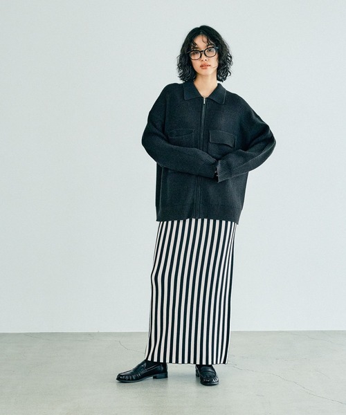 LEPSIM（レプシィム） スカート 12ゲージストライプニットスカート