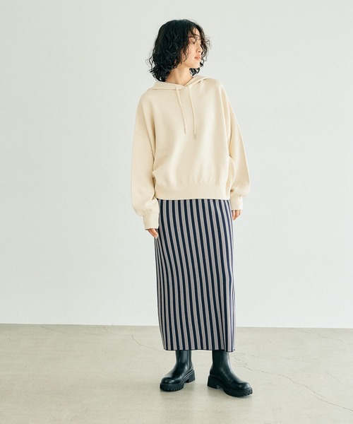LEPSIM（レプシィム） スカート 12ゲージストライプニットスカート