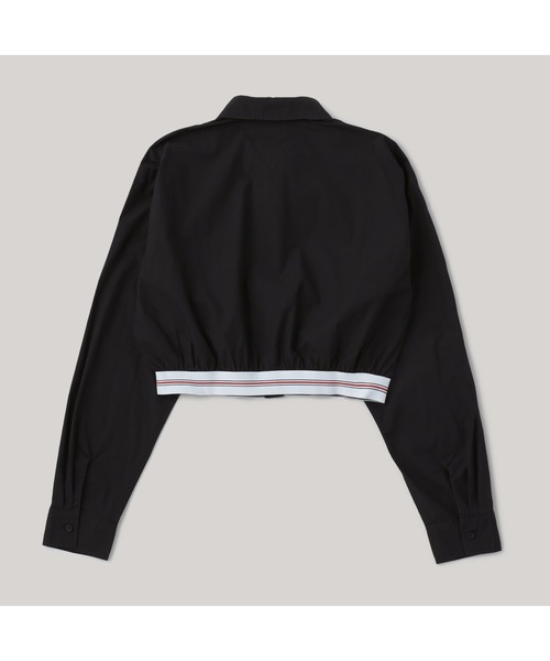 TOMMY HILFIGER ブラウス シャツ クロップドロゴテーピング