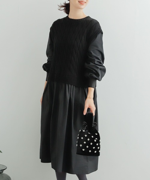 【新品タグ付き】URBAN RESEARCH Doors ドッキングワンピース URBAN RESEARCH DOORS ワンピース 「UR TECH」ボイルカット