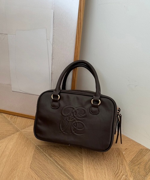 one after another NICE CLAUP ボストンバッグ エンボスミニボストン