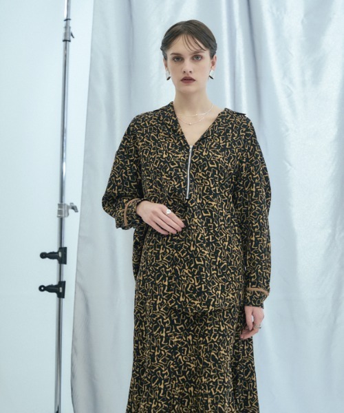 ブラウス シャツ Mira leopard shirt ミラレオパードシャツ レディース