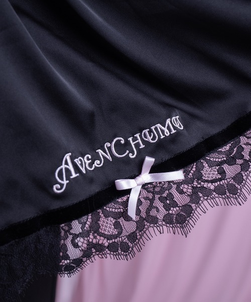 ワンピース AVENCHUMU Dot tulle&ribbon baby doll AVENCHUMU ワンピース Dot tulle ＆ ribbon satin babydoll