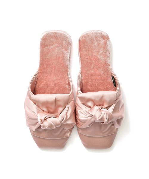 Francfranc（フランフラン） スリッパ クラッシュベロア×サテン ルーム