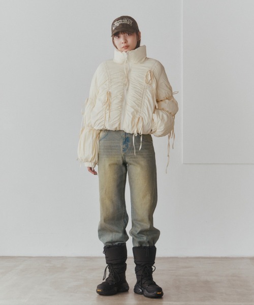 SLY ジーンズ デニム デニムパンツ CUT OFF WAIST STRAIGHT PT
