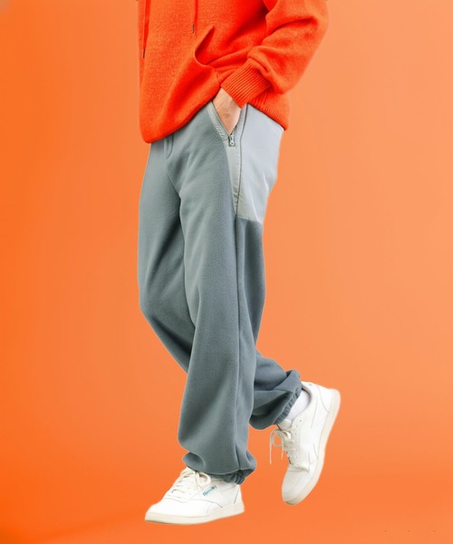 JIGGYS SHOP（ジギーズショップ） パンツ フリース×タフタ切替イージー