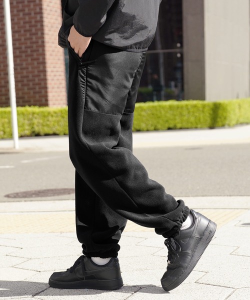 JIGGYS SHOP（ジギーズショップ） パンツ フリース×タフタ切替イージー