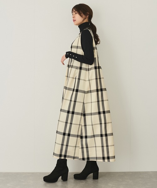 ジャイロ ホワイト チェックワンピース JAYRO ワンピース フロッキチェックワンピース : ZOZOTOWN Yahoo