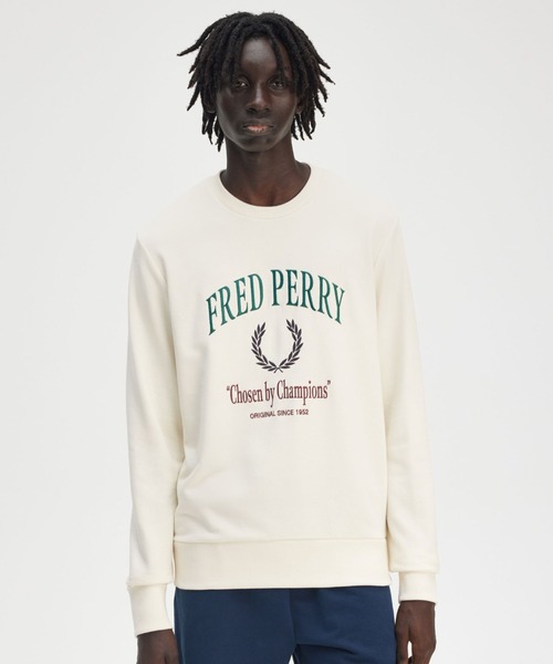 ［Fumi17］FRED PERRY ロゴ 刺繍 スウェット FRED PERRY/ワンポイント ロゴ 刺繍 スウェット【限定展開