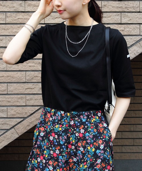 tシャツ ORCIVAL/オーシバル　ボートネックハーフスリーブプルオーバー　ソリッド　BOATNECK HALFSLEEVE PULLOVER SO ORCIVAL tシャツ ORCIVAL/オーシバル ボートネックハーフ