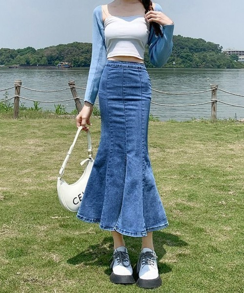 melt the lady ハイウエスト デニムスカート melt the lady ハイウエスト デニムスカート