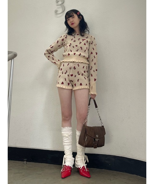 epine フリルフラワーニット アイスブルー エピヌ epine フラワーニット アイスブルーの通販 by ❤︎ya's shop