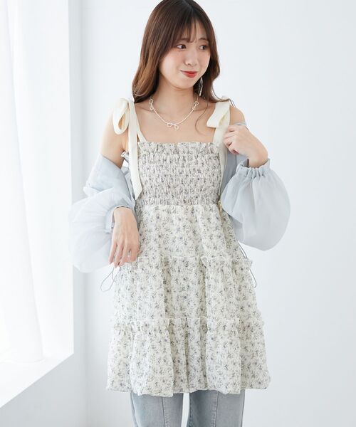 MAJESTIC LEGON（マジェスティックレゴン） チュニック 肩リボン