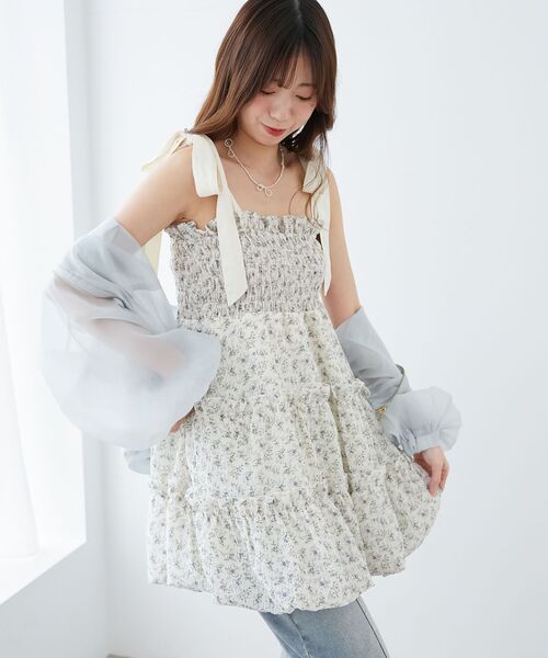 MAJESTIC LEGON（マジェスティックレゴン） チュニック 肩リボン
