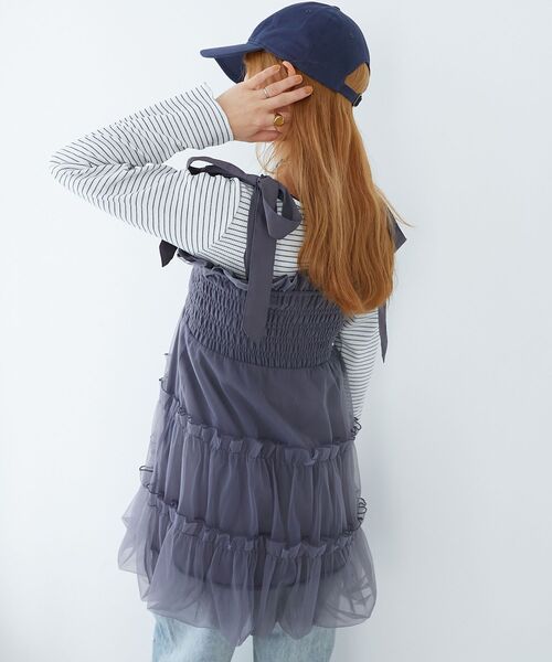 MAJESTIC LEGON（マジェスティックレゴン） チュニック 肩リボン