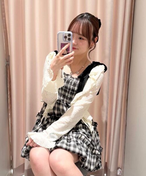 MAJESTIC LEGON（マジェスティックレゴン） チュニック 肩リボン