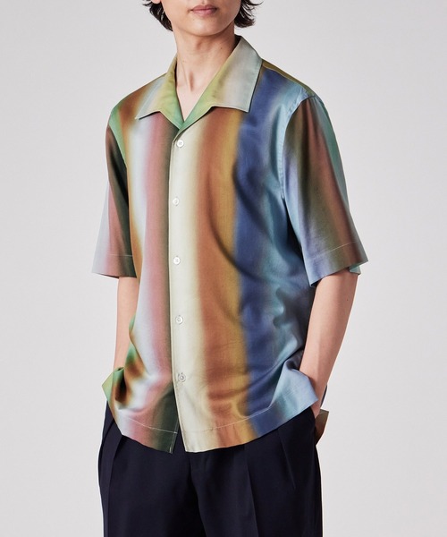 Paul Smith（ポール・スミス） シャツ Smith Stripe” オープンカラー
