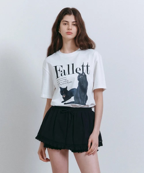 tシャツ A'GEM/9 × .kom 「FALLETT/ファレット」 DEUX NERO SHORT SLEEVE/ネロショートスリーブ レディース