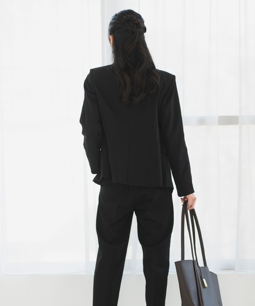 スーツ 「オフィスカジュアル/洗える/防シワ/UV/花粉防止」シンプル