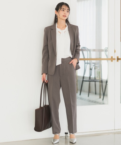 スーツ 「オフィスカジュアル/洗える/防シワ/UV/花粉防止」シンプル