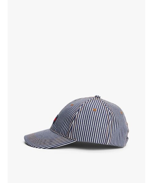 [ JEANS] ユニセックスヘリテージストライプキャップ TOMMY JEANS キャップ 帽子 ヘリテージストライプキャップ