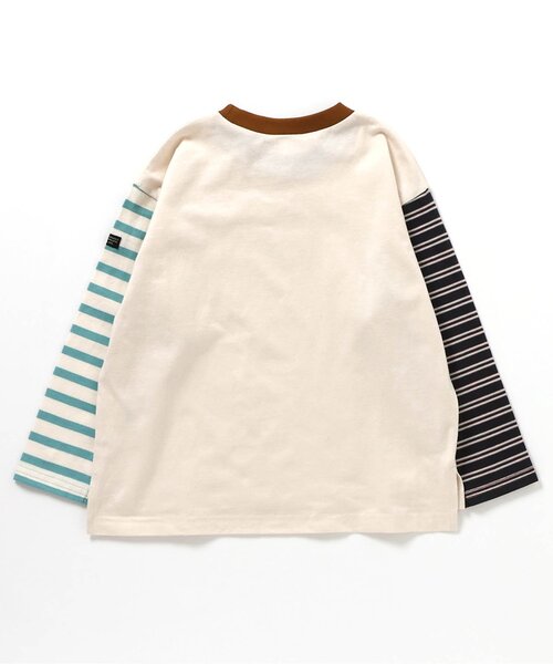 BREEZE（ブリーズ） tシャツ 「WEB限定」無地ボーダー長袖Tシャツ_
